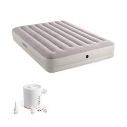 Матрас надувной INTEX Prestige Mid-Rise Queen (64179) серый 203х152х30см