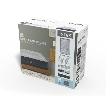 Матрас надувной INTEX Comfort-Plush Mid-Rise Full (67768ND) серый 191х137х33см