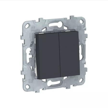 Выключатель Schneider Electric New Unica NU521154 2х клавишный антрацит