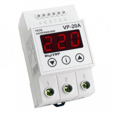 Реле напряжения DigiTOP V-protector (Vp-20A) белый