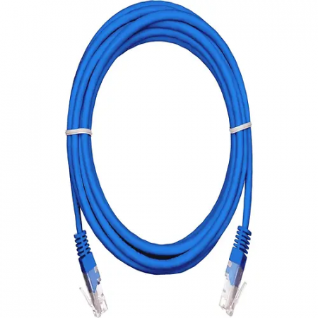 Патч-корд UTP 2хRJ45 NETLAN Кат.5е 4 пары 100МГц (EC-PC4UD55B-BC-PVC-030-BL-10) 3м синий