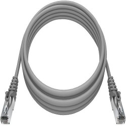 Патч-корд UTP 2хRJ45 NETLAN Кат.5е 4 пары 100МГц (EC-PC4UD55B-BC-PVC-030-GY-10) 3м серый