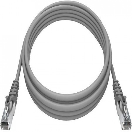 Кабель 2хRJ45 NETLAN Кат.5е 4 пары 100МГц (EC-PC4UD55B-BC-PVC-030-GY-10) 3м серый