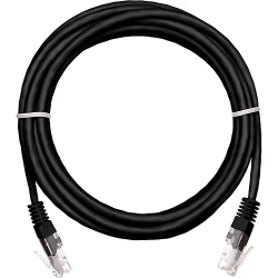 Патч-корд UTP 2хRJ45 NETLAN Кат.5е 4 пары 100МГц (EC-PC4UD55B-BC-PVC-010-BK-10) 1м черный