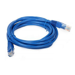 Патч-корд UTP 2хRJ45 NETLAN Кат.5е 4 пары 100МГц (EC-PC4UD55B-BC-PVC-010-BL-10) 1м синий
