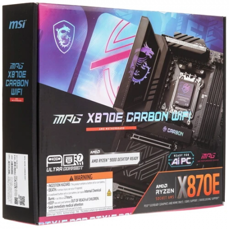 Материнская плата MSI MPG X870E CARBON WIFI черный