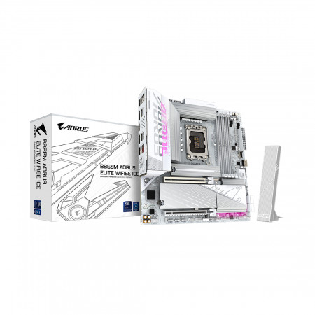 Материнская плата Gigabyte B860M AORUS ELITE WIFI6E ICE белый