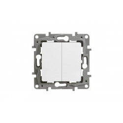 Выключатель Legrand Etika 672212 2 клавишный белый