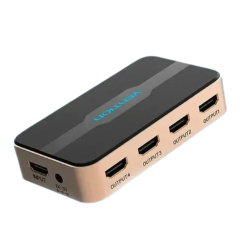 Сплиттер HDMI Type-A - 4хHDMI Vention ACCG0-EU 0.15 м золотистый