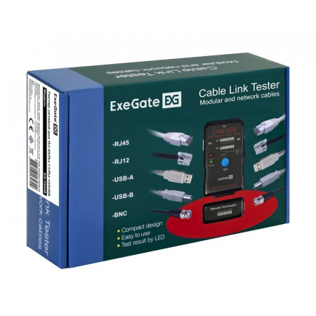 Кабельный тестер ExeGate EX-T5448 (EX293160RUS) черный