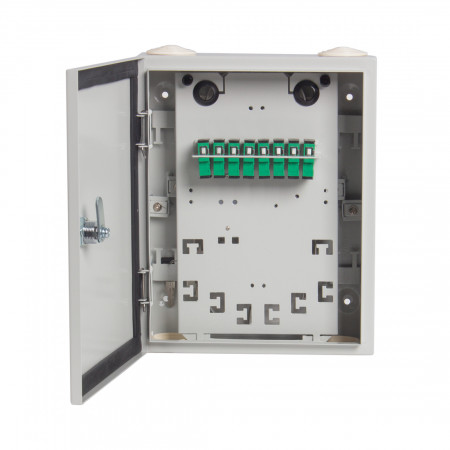 Распределительный щит А-Оптик АО-КРЭ (PON Box 16 with 9pcs SC/APC S) серый