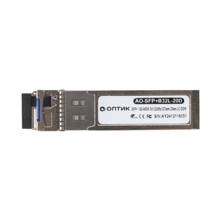 Трансивер А-Оптик AO-SFP-B53L-10D серебристый