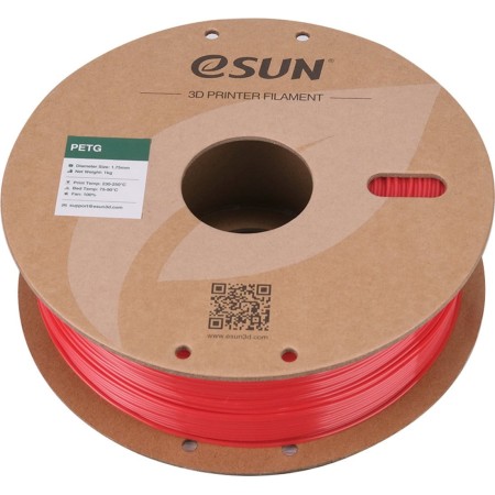 Пластик для 3D принтера eSUN Solid Red (PETG175SR1) красный непрозрачный