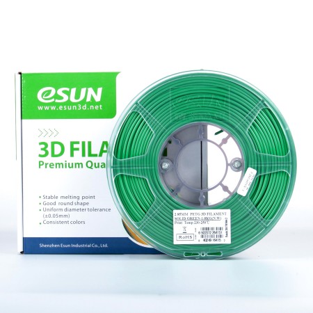 Пластик для 3D принтера eSUN solid green (PETG175SG1) зеленый непрозрачный