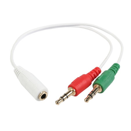 Кабель 2 x 3.5 мм jack - 3.5 мм jack Cablexpert CCA-418W 0.2 м белый