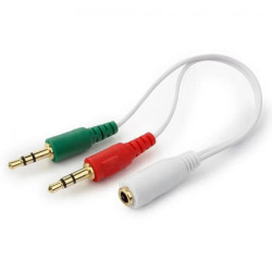 Кабель Cablexpert CCA-418W 3.5 мм jack 0.2 м белый