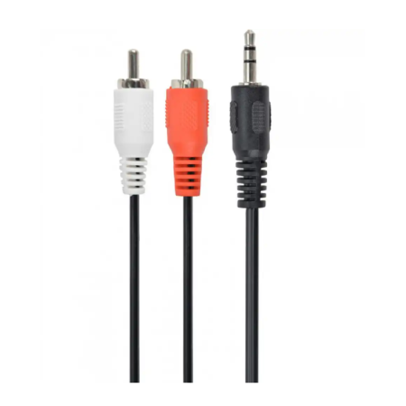 Кабель 2 x RCA - 3.5 mm jack Cablexpert CCA-458-2.5M 2.5 м черный