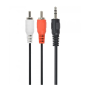 Кабель 2 x RCA - 3.5 mm jack Cablexpert CCA-458-2.5M 2.5 м черный