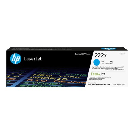 Картридж лазерный HP 222X (W2221X) голубой (повышенная емкость) (с чипом)