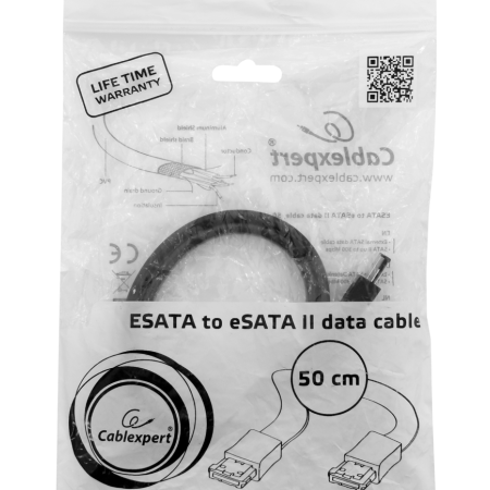 Кабель eSATA-eSATA Cablexpert CC-ESATA-DATA 0.5м черный