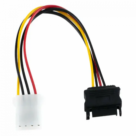Cable converter for power supply Molex 4m + SATA Cablexpert CC-SATA-PS-M 0.15м черный