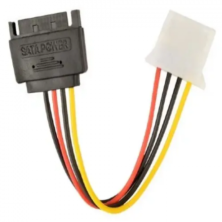 Cable converter for power supply Molex 4m + SATA Cablexpert CC-SATA-PS-M 0.15м черный