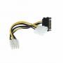 Cable converter for power supply Molex 4 pin + SATA power 8 pin Cablexpert CC-PSU-82 0.15м черный