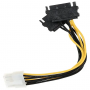 Cable converter for power supply 2 x SATA power 8 pin Cablexpert CC-PSU-83 0.15м черный