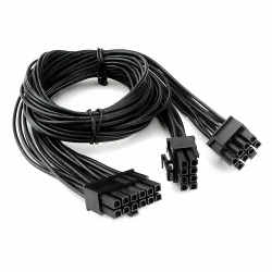 Cable Molex 12 pin - 2x8(6+2)pin Cablexpert CC-PSU-2812 0.75м черный