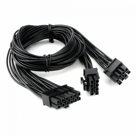 Cable Molex 12 pin - 2x8(6+2)pin Cablexpert CC-PSU-2812 0.75м черный