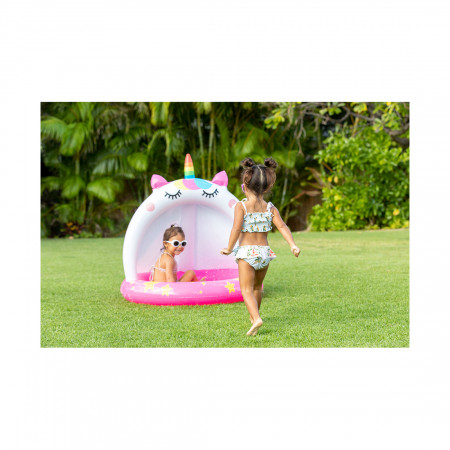 Бассейн надувной детский Intex Caticorn Baby 58438NP бело-розовый