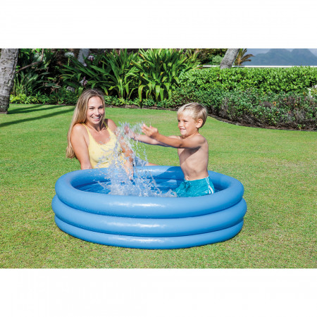 Бассейн надувной детский Intex Crystal Blue 59416NP (114х25 см) синий