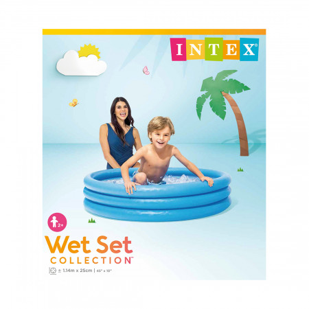 Бассейн надувной детский Intex Crystal Blue 59416NP (114х25 см) синий