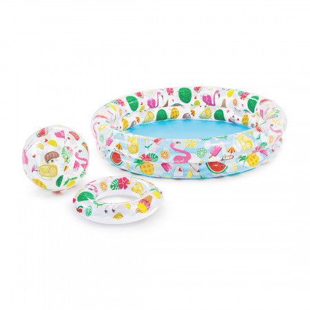Бассейн надувной детский Intex Just So Fruity 59460NP (122х25 см) многоцветный
