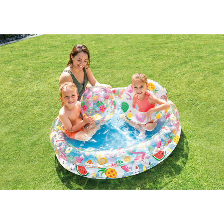 Бассейн надувной детский Intex Just So Fruity 59460NP (122х25 см) многоцветный