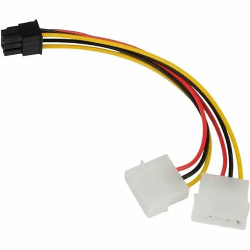 Cable Molex/PCIe 6pin Cablexpert CC-PSU-63-15CM 0.15м жёлтый, красный, чёрный