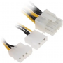 Cable 2 x Molex f - 8 pin m Cablexpert CC-PSU-81 0.15м черный, белый, желтый