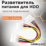 Cable Molex, 4m - 2 x 4f Cablexpert CC-PSU-1 0.15м черный