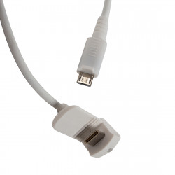 Противокражный кабель Eagle A6150CW (Type-C - Micro USB) белый