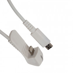 Противокражный кабель Eagle A6150DW (Lightning - Micro USB) белый