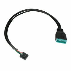 Cable 9 pin - 19 pin (USB 3.0 - 2.0), Cablexpert CC-U3U2-01 0.3m черный