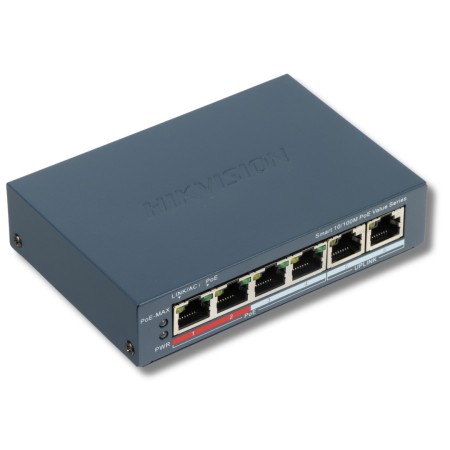Коммутатор Hikvision DS-3E1106P-EI/M синий