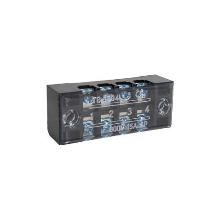 Колодка клеммная карболитовая Deluxe TВ - 1504 (15A 4P) (TB - 1504 (15A 4P)) 1000 черный