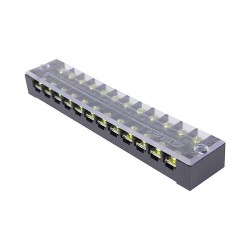Колодка клеммная карболитовая Deluxe TB - 1512 (15A 12P) (TB - 1512 (15A 12P)) 600 черный