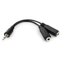 Кабель Cablexpert CCA-415-0.1 м 3.5 mm jack - 3.5 mm jack 10см черный