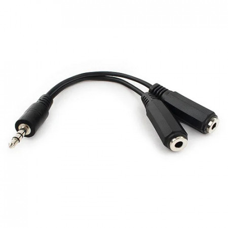 Кабель Cablexpert CCA-415-0.1 м 3.5 mm jack - 3.5 mm jack 10см черный