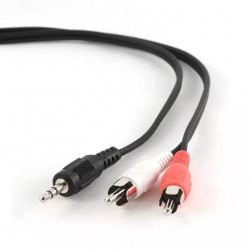 Кабель 3.5 Jack - 2 х RCA Cablexpert CCA-458/0.2 0.2 м черный