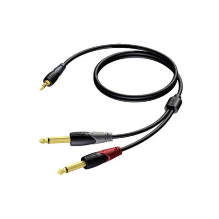 Кабель 3.5 mm jack - 2 x Jack 6,3 мм PROCAB CLA713/3 3 м черный