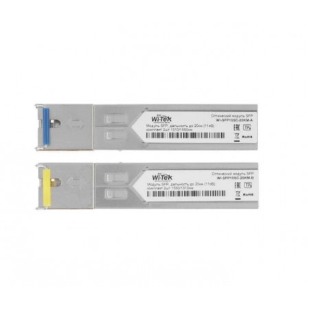 Комплект трансиверов Wi-Tek WI-SFP10SC-20KM серебристый