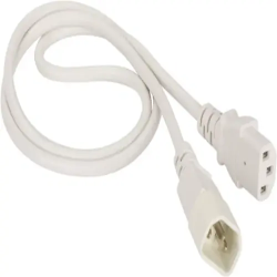 Кабель C13-C14 Lanmaster C13-C14 3х0.75 (LAN-PP13/14-1.0-WH) 1 м белый